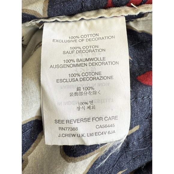 J.Crew Sleeveless White Red Blue Sequin Floral Lightweight Top Blouse Women Sz 0 - Picture 10 of 12